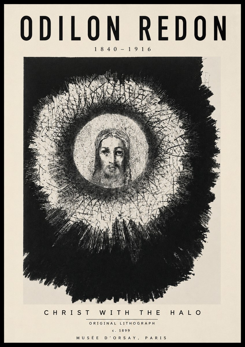 Odilon Redon Christ with the Halo No4 - Poszter