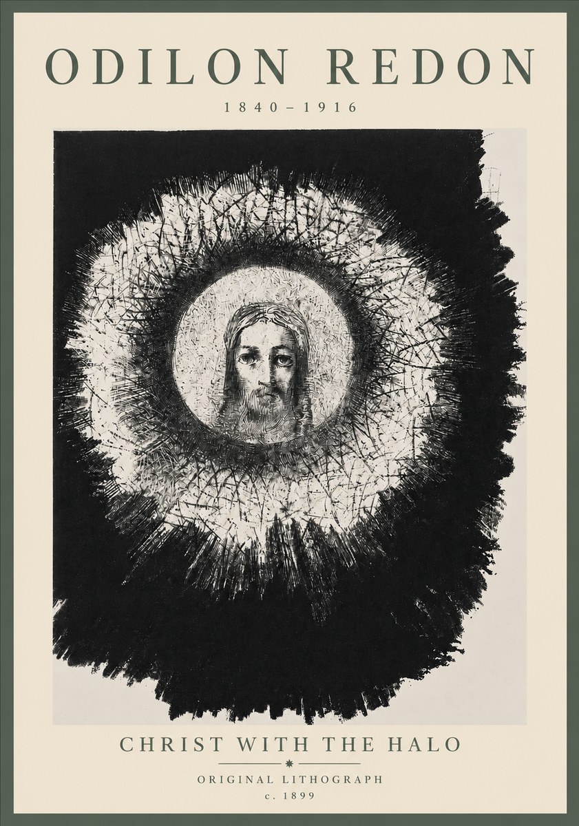 Odilon Redon Christ with the Halo No5 - Poszter