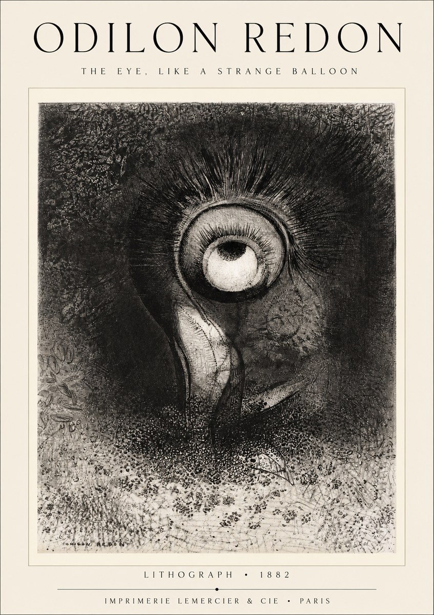 Odilon Redon The Eye, Like a Strange Balloon No1 - Poszter