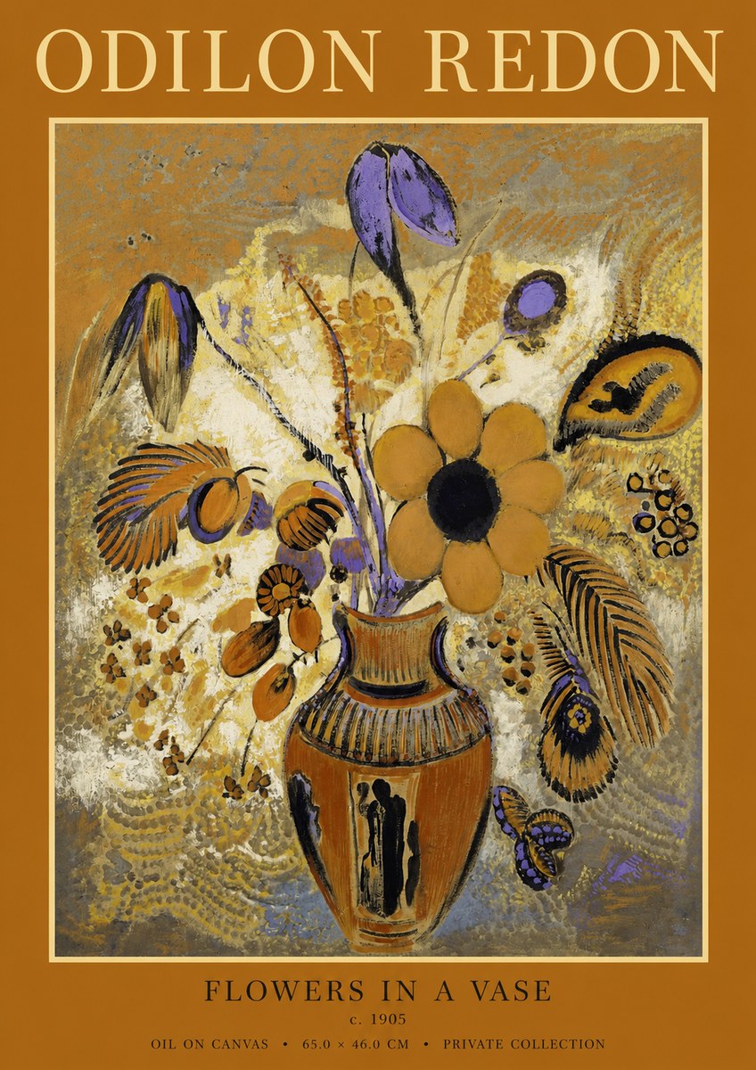 Odilon Redon Flowers in a Vase II No1 - Poszter