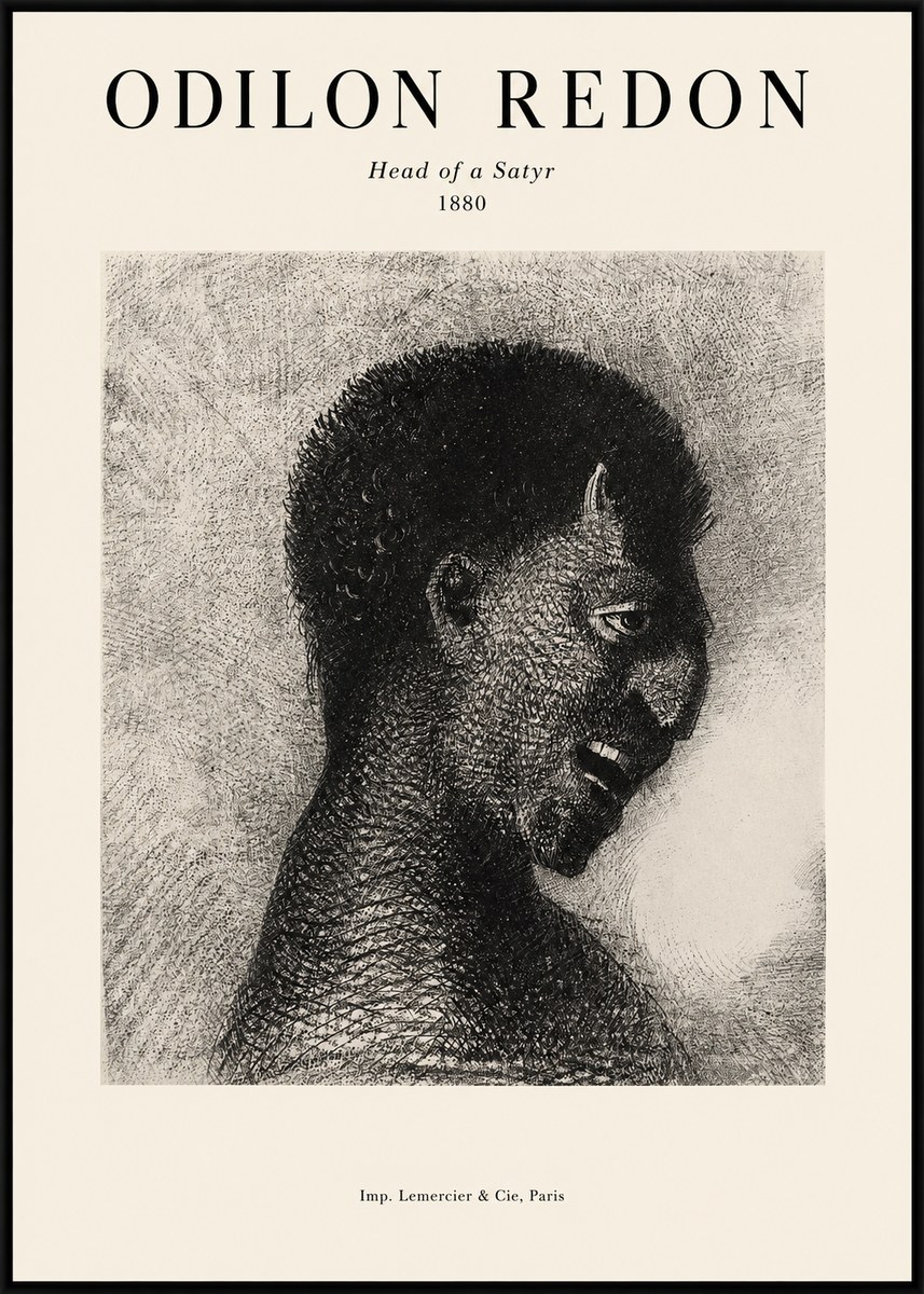 Odilon Redon Head of a Satyr No1 - Poszter