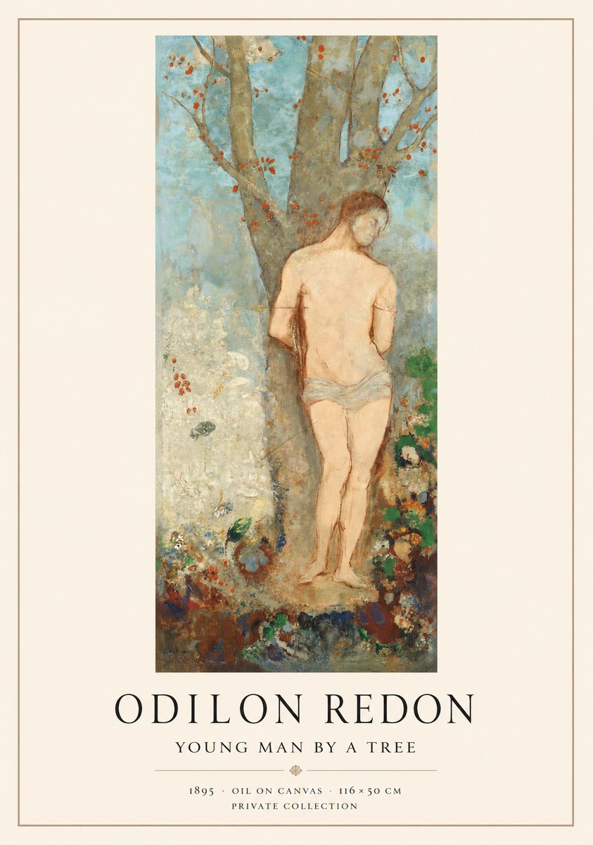 Odilon Redon Young Man by a Tree No1 - Poszter