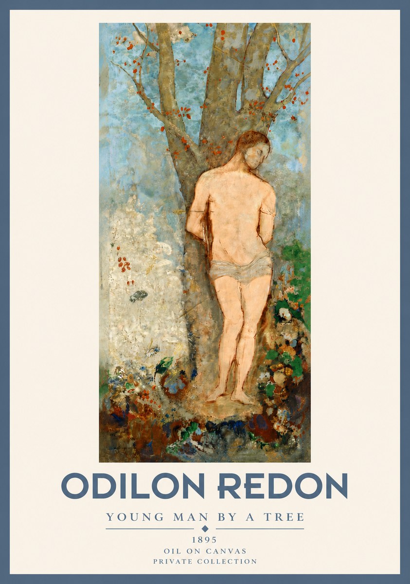 Odilon Redon Young Man by a Tree No4 - Poszter