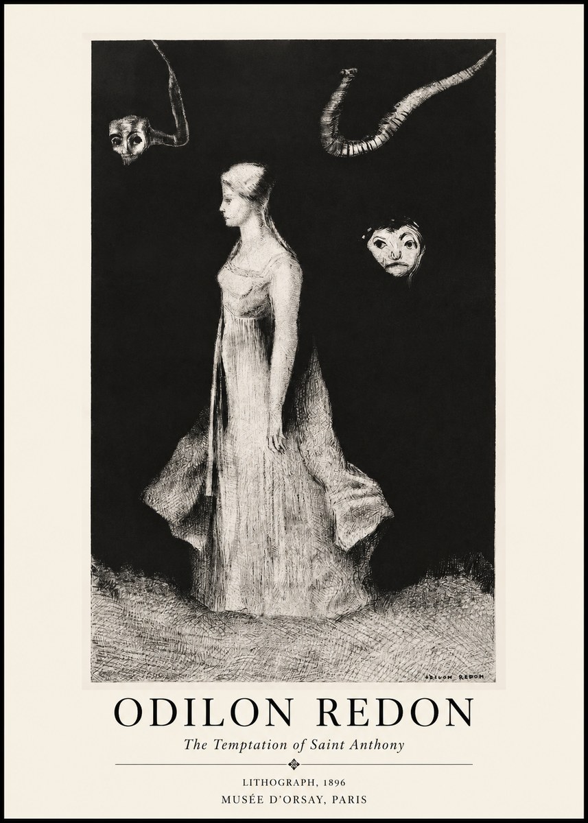 Odilon Redon The Temptation of Saint Anthony No1 - Poszter