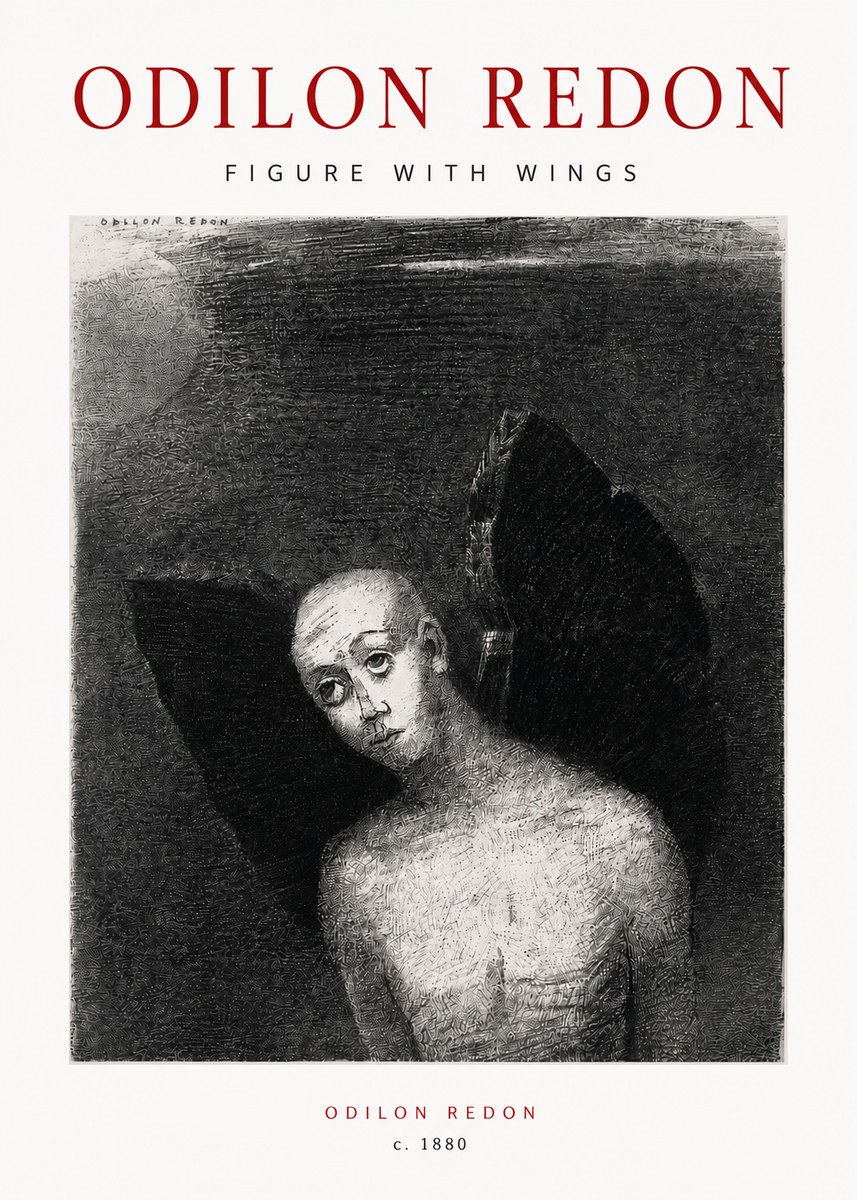 Odilon Redon Figure with Wings No4 - Poszter
