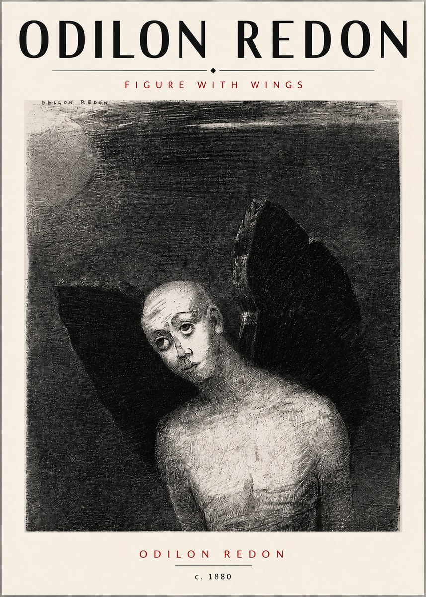 Odilon Redon Figure with Wings No6 - Poszter