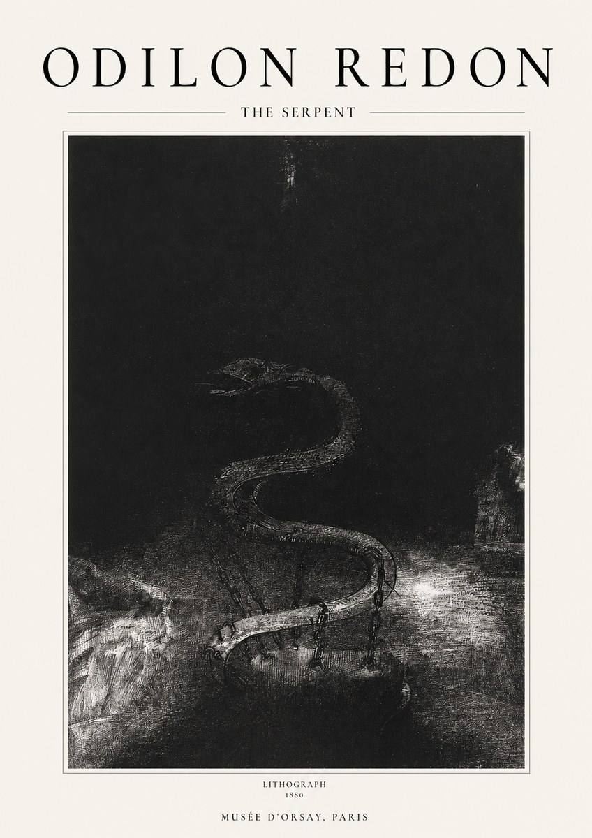 Odilon Redon The Serpent No1 - Poszter