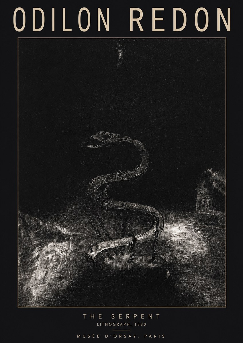 Odilon Redon The Serpent No2 - Poszter
