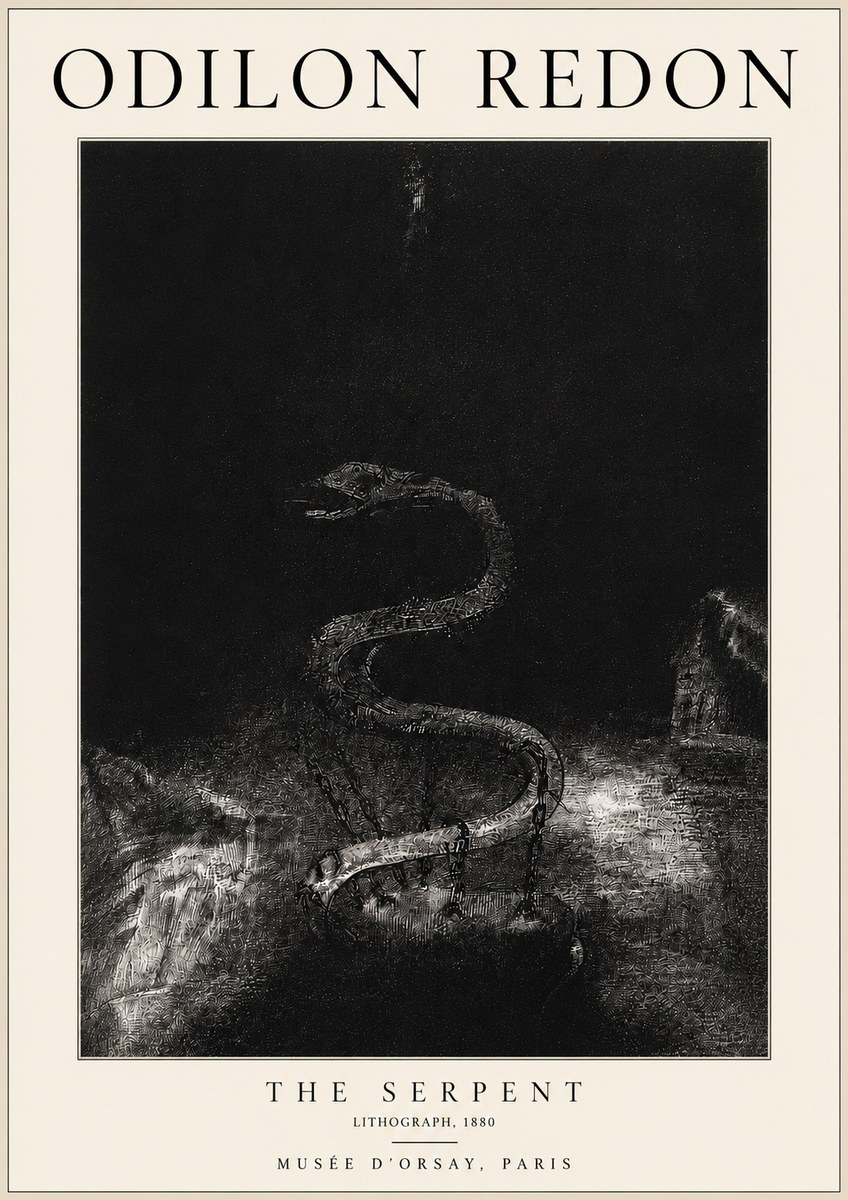 Odilon Redon The Serpent No3 - Poszter