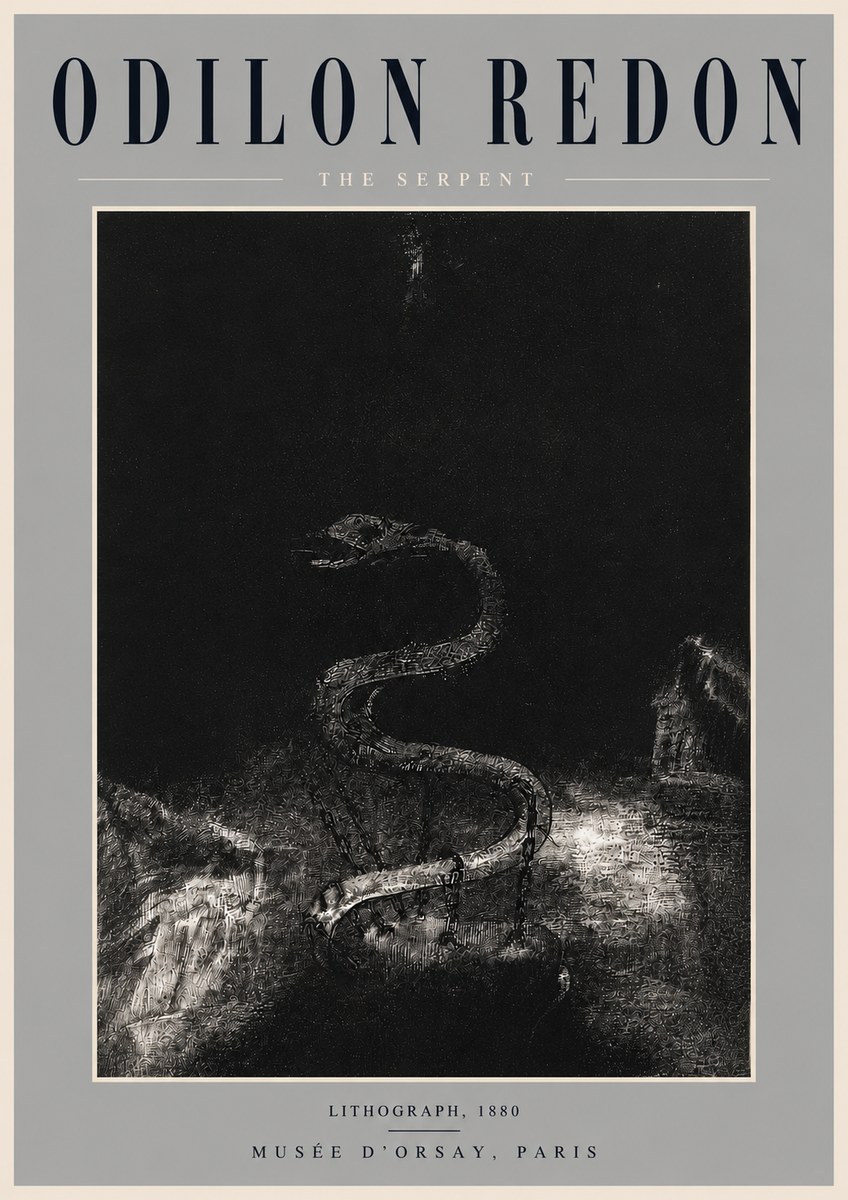 Odilon Redon The Serpent No4 - Poszter