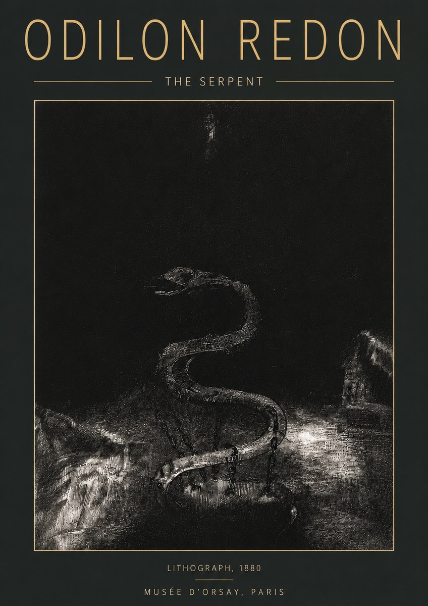 Odilon Redon The Serpent No6 - Poszter