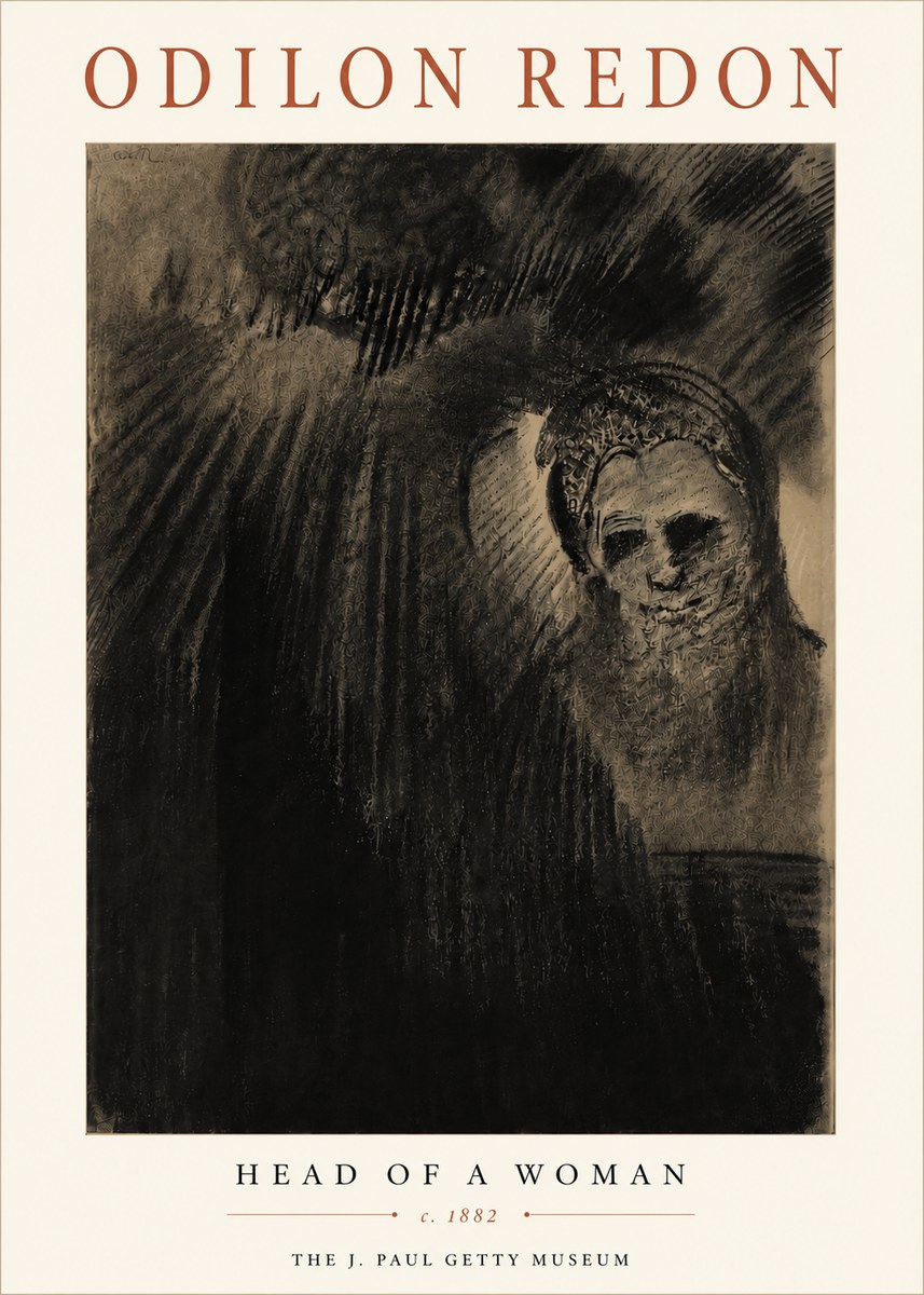 Odilon Redon Head of a Woman No6 - Poszter