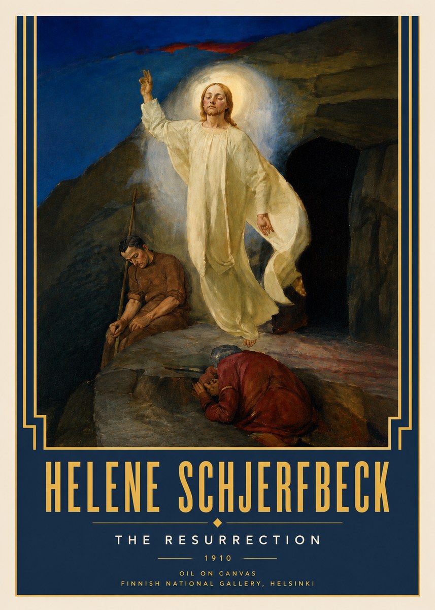 Helene Schjerfbeck The Resurrection No4 - Poszter