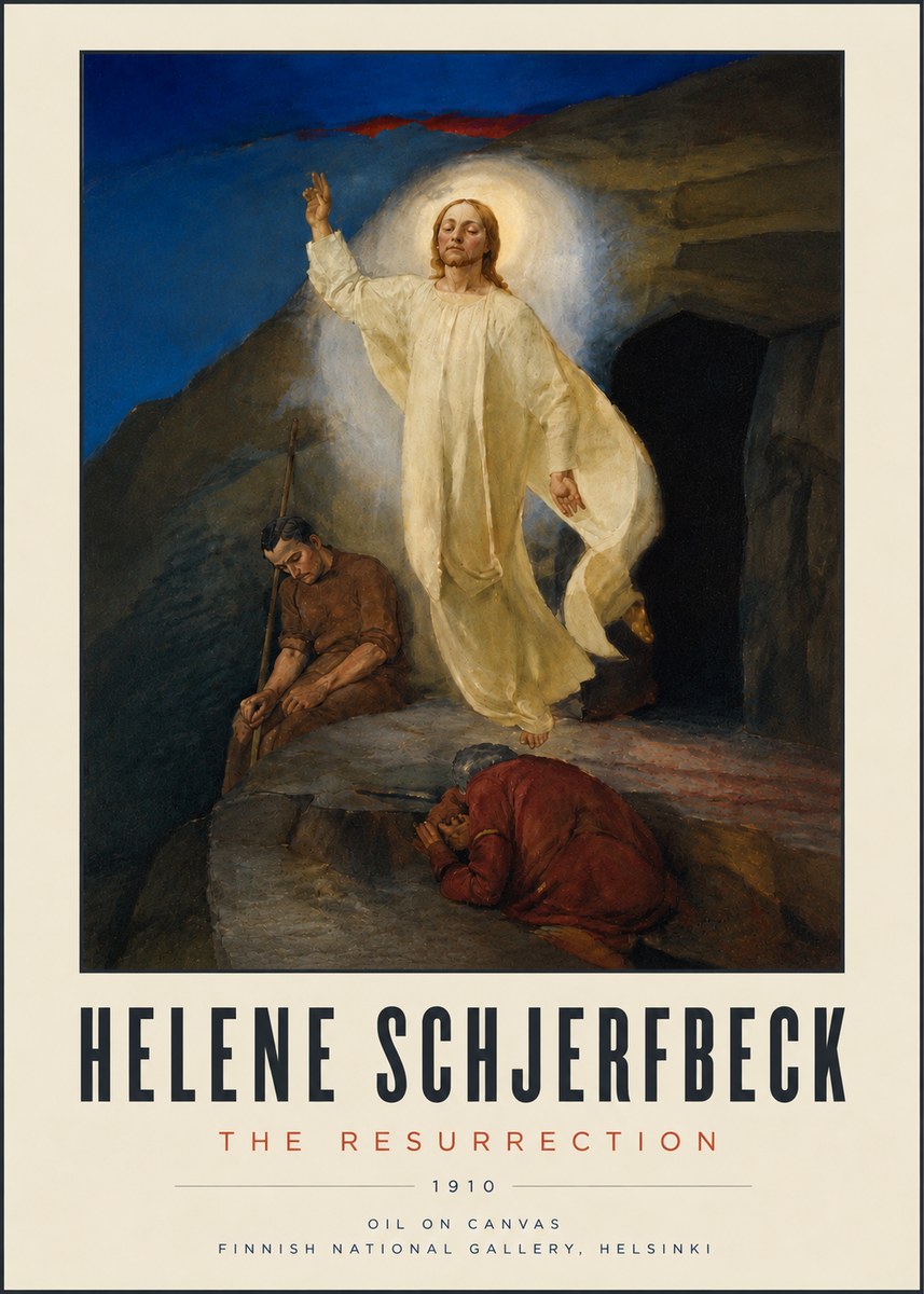 Helene Schjerfbeck The Resurrection No5 - Poszter