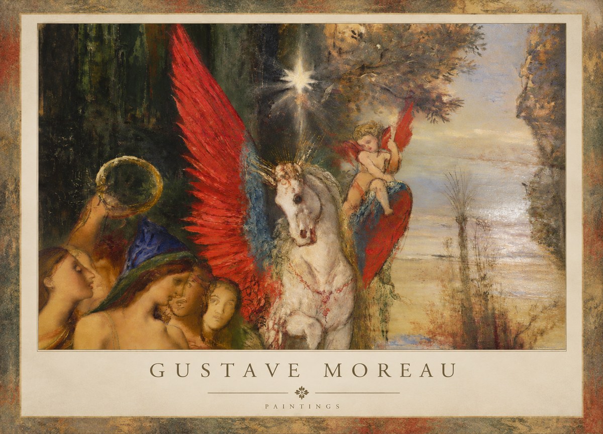 Gustave Moreau Pegasus No2 - Poszter