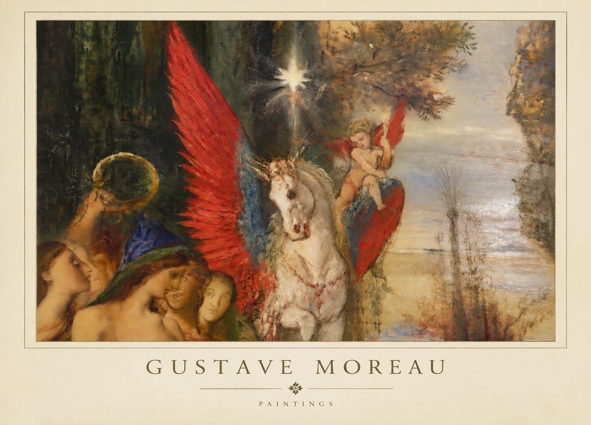 Gustave Moreau Pegasus No3 - Poszter
