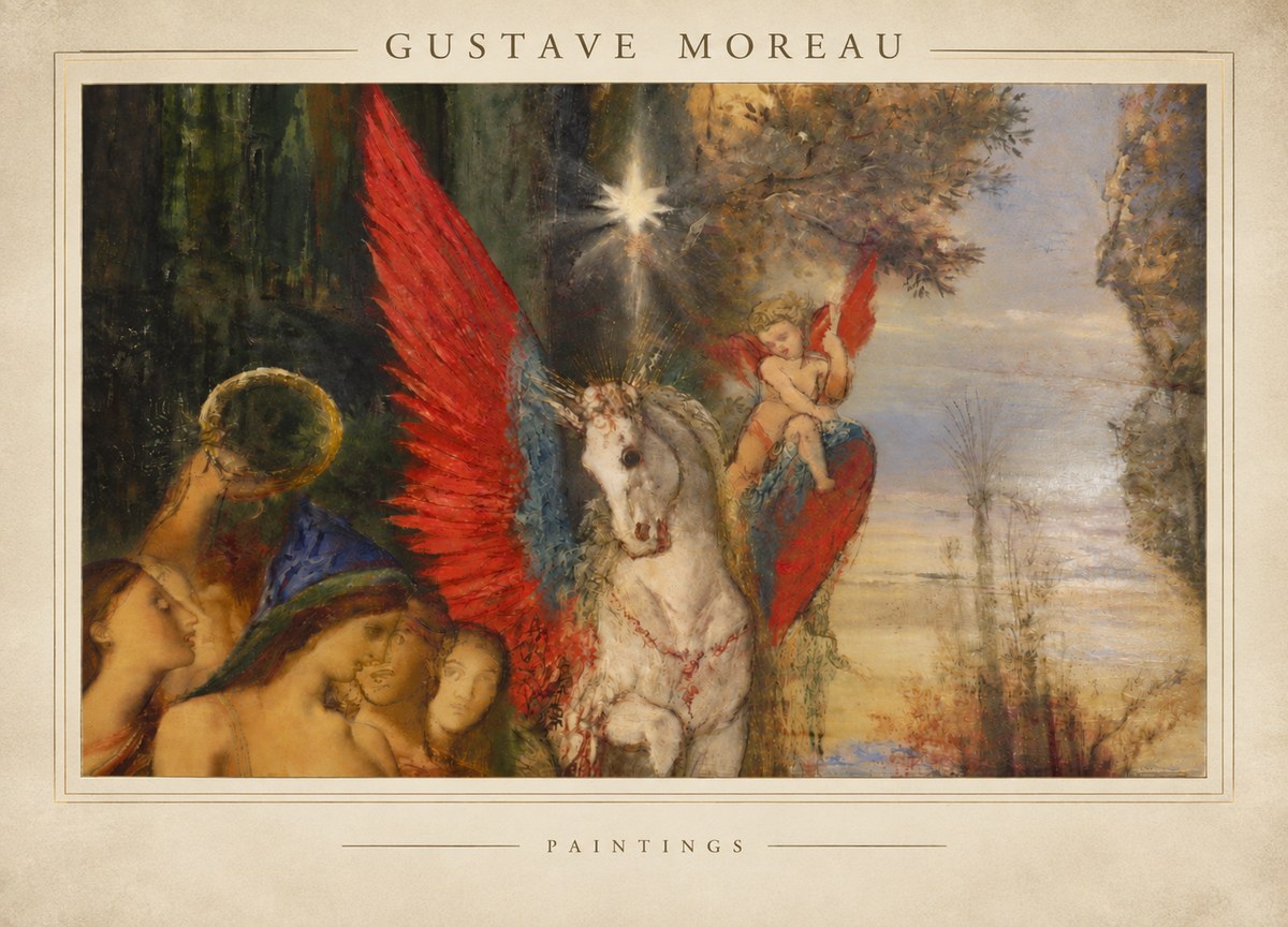 Gustave Moreau Pegasus No4 - Poszter