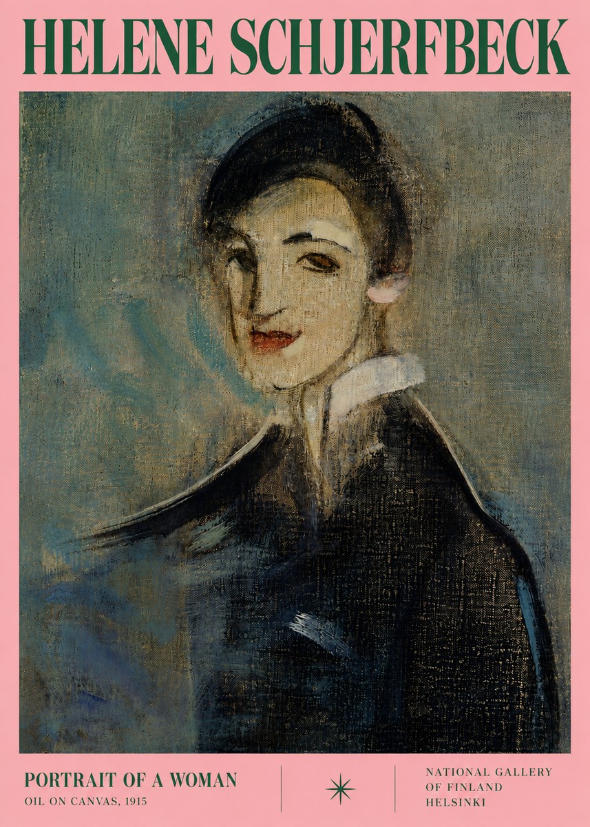 Helene Schjerfbeck Portrait of a Woman II No3 - Poszter