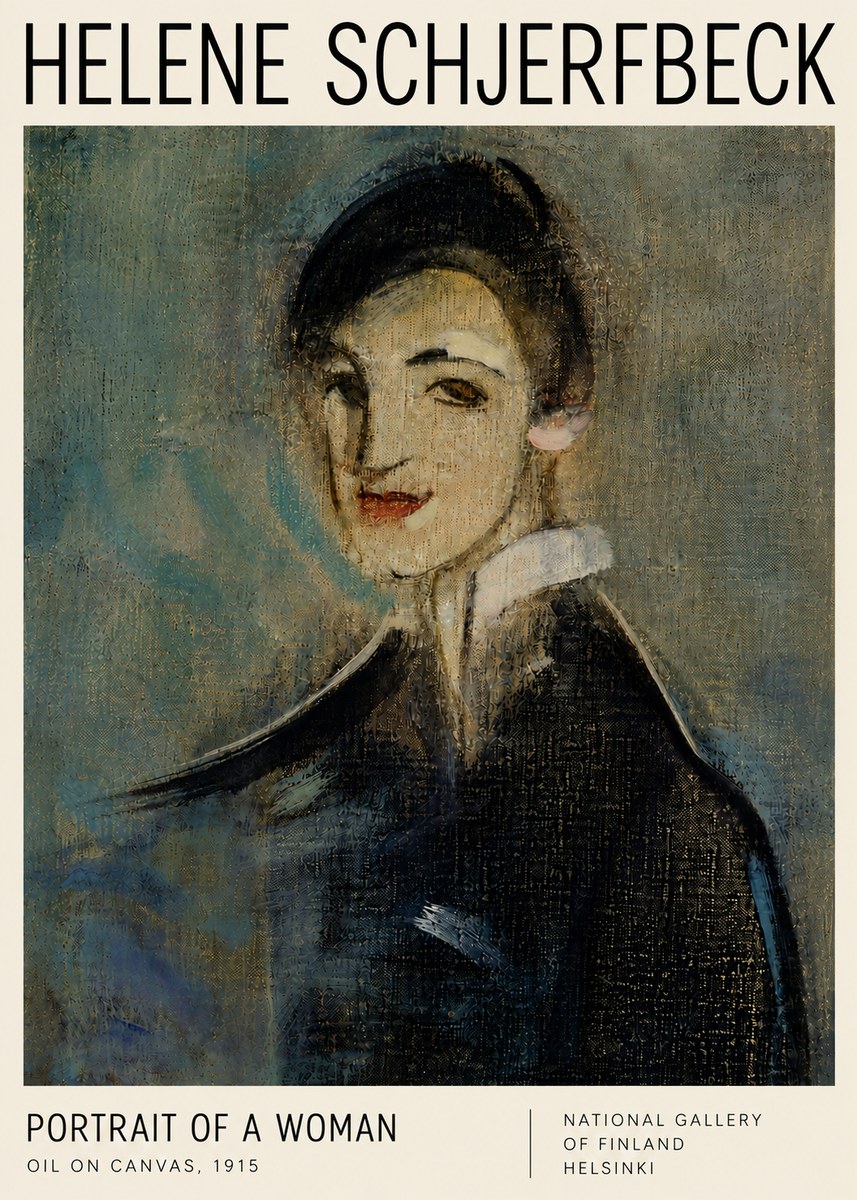 Helene Schjerfbeck Portrait of a Woman II No4 - Poszter