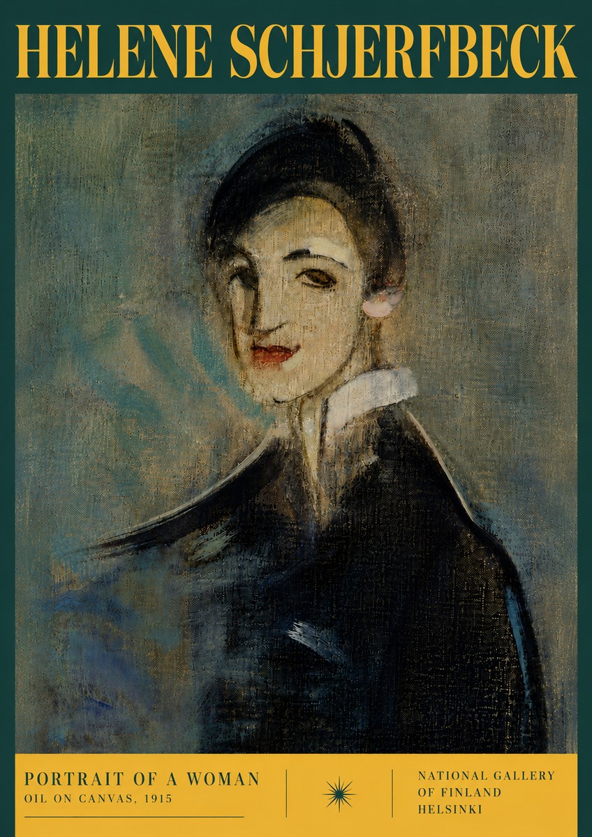 Helene Schjerfbeck Portrait of a Woman II No5 - Poszter