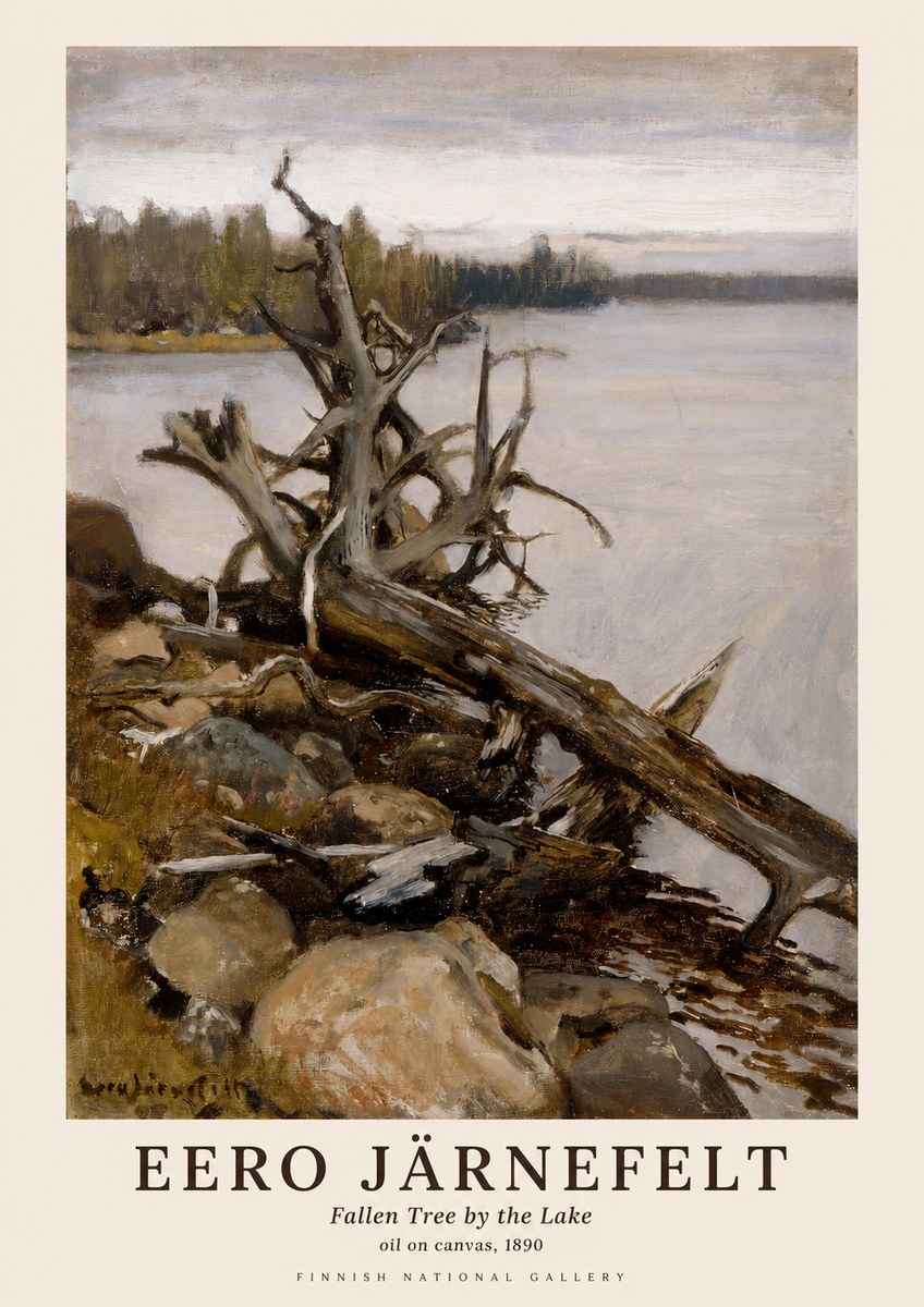 Eero Järnefelt Fallen Tree by the Lake No1 - Poszter