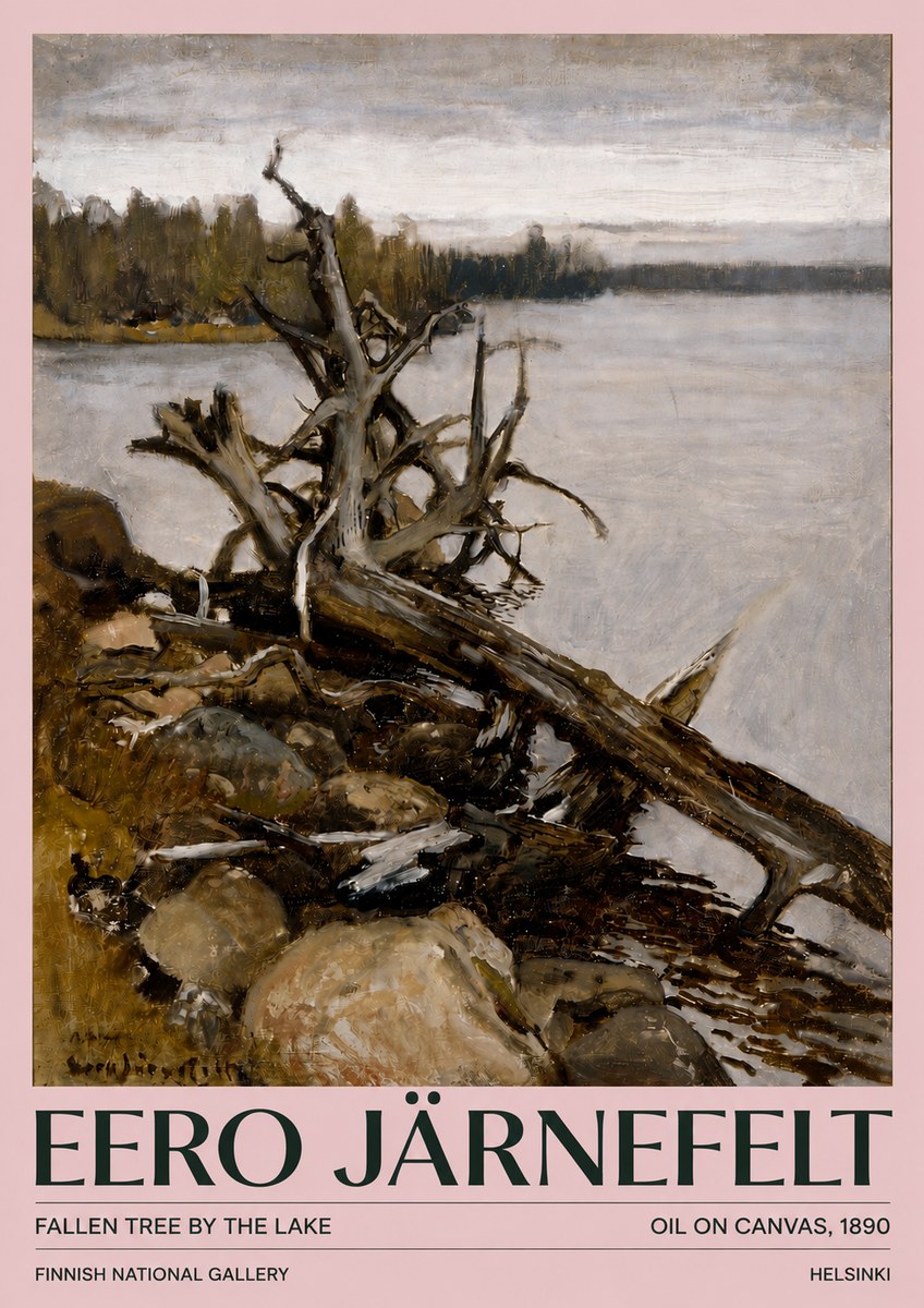 Eero Järnefelt Fallen Tree by the Lake No4 - Poszter