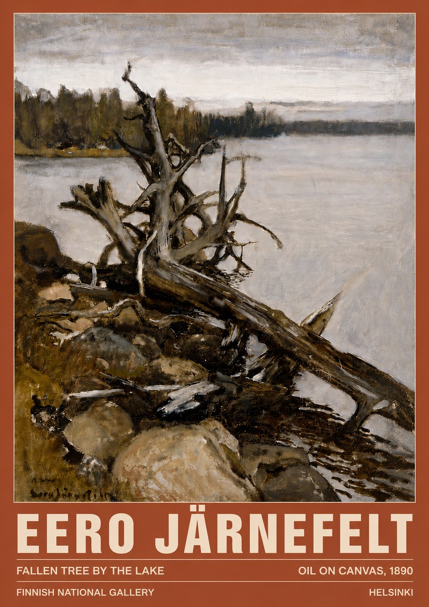 Eero Järnefelt Fallen Tree by the Lake No5 - Poszter