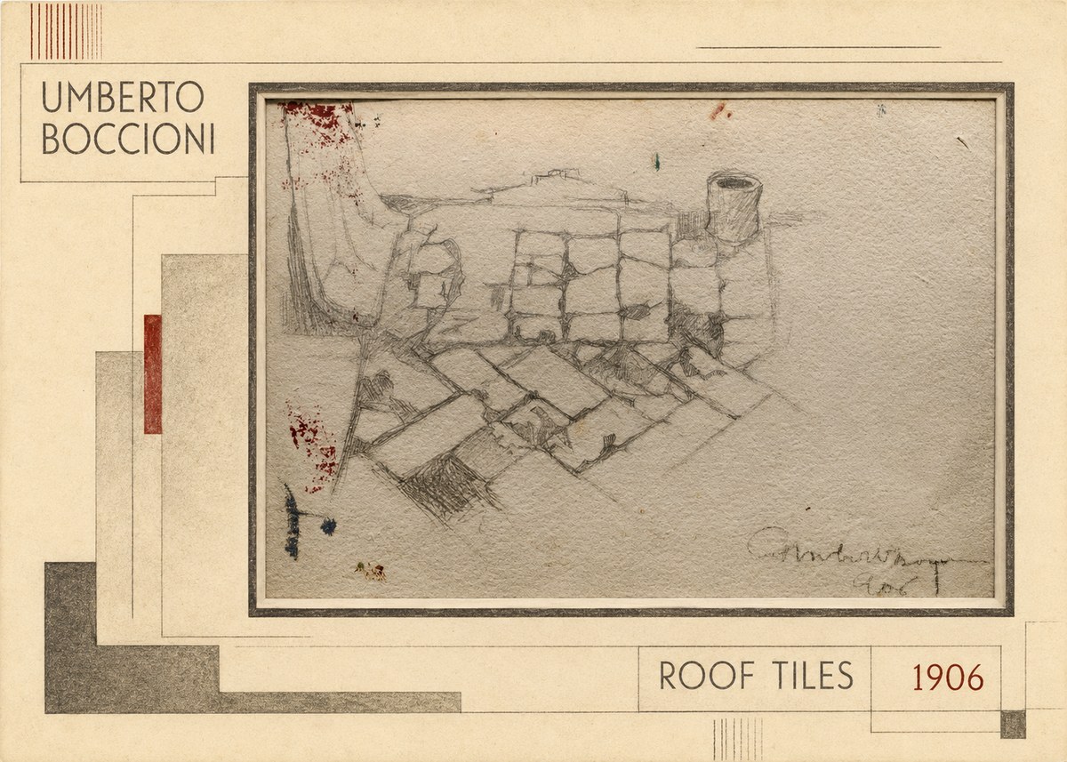 Umberto Boccioni Roof Tiles No2 - Poszter