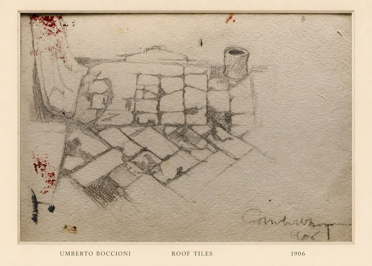 Umberto Boccioni Roof Tiles No6 - Poszter