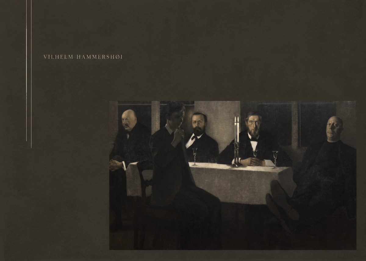 Vilhelm Hammershøi Five Portraits II No3 - Poszter