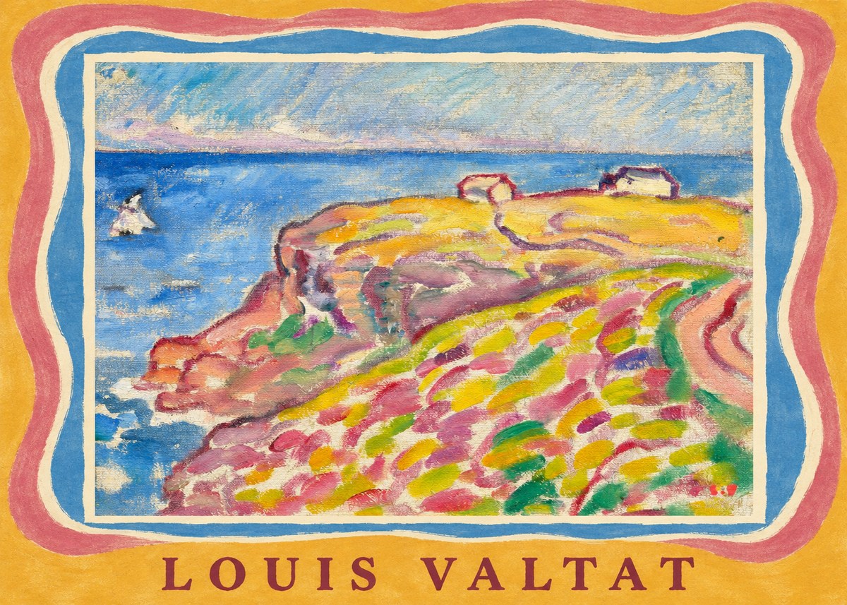 Louis Valtat Coastal Landscape with Bather No3 - Poszter