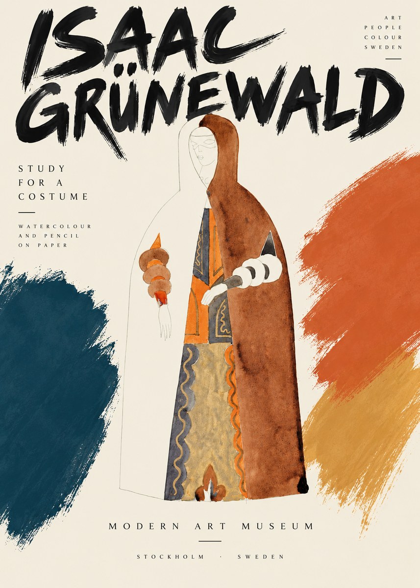 Isaac Grünewald Study for a Costume I No3 - Poszter