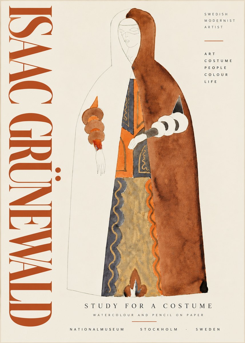 Isaac Grünewald Study for a Costume I No6 - Poszter