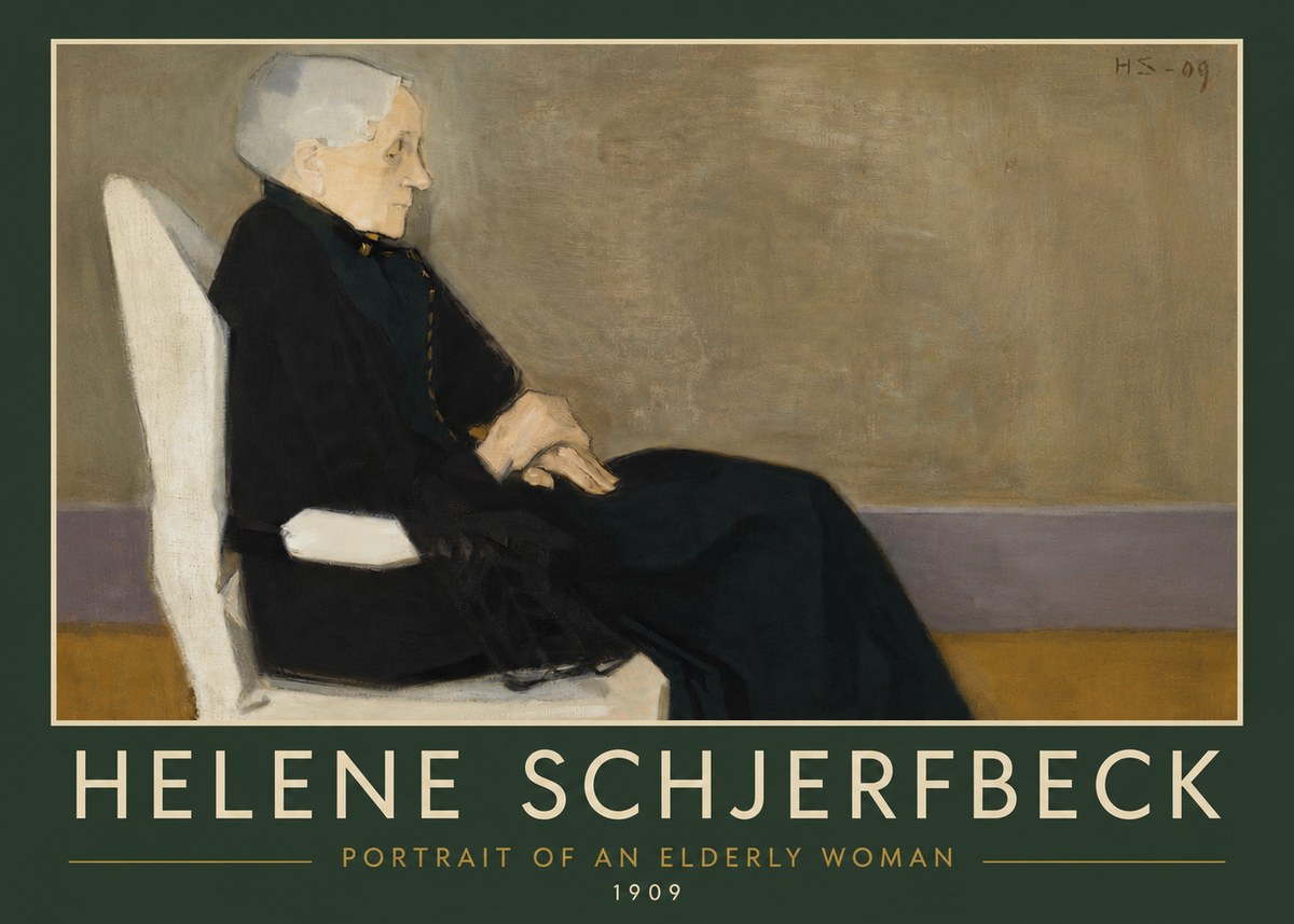 Helene Schjerfbeck Portrait of an Elderly Woman No4 - Poszter