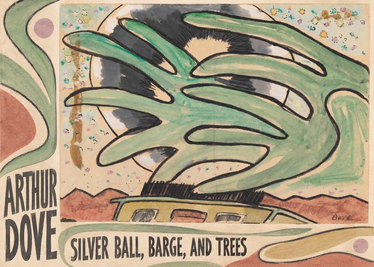Arthur Dove Silver Ball, Barge, and Trees No2 - Poszter