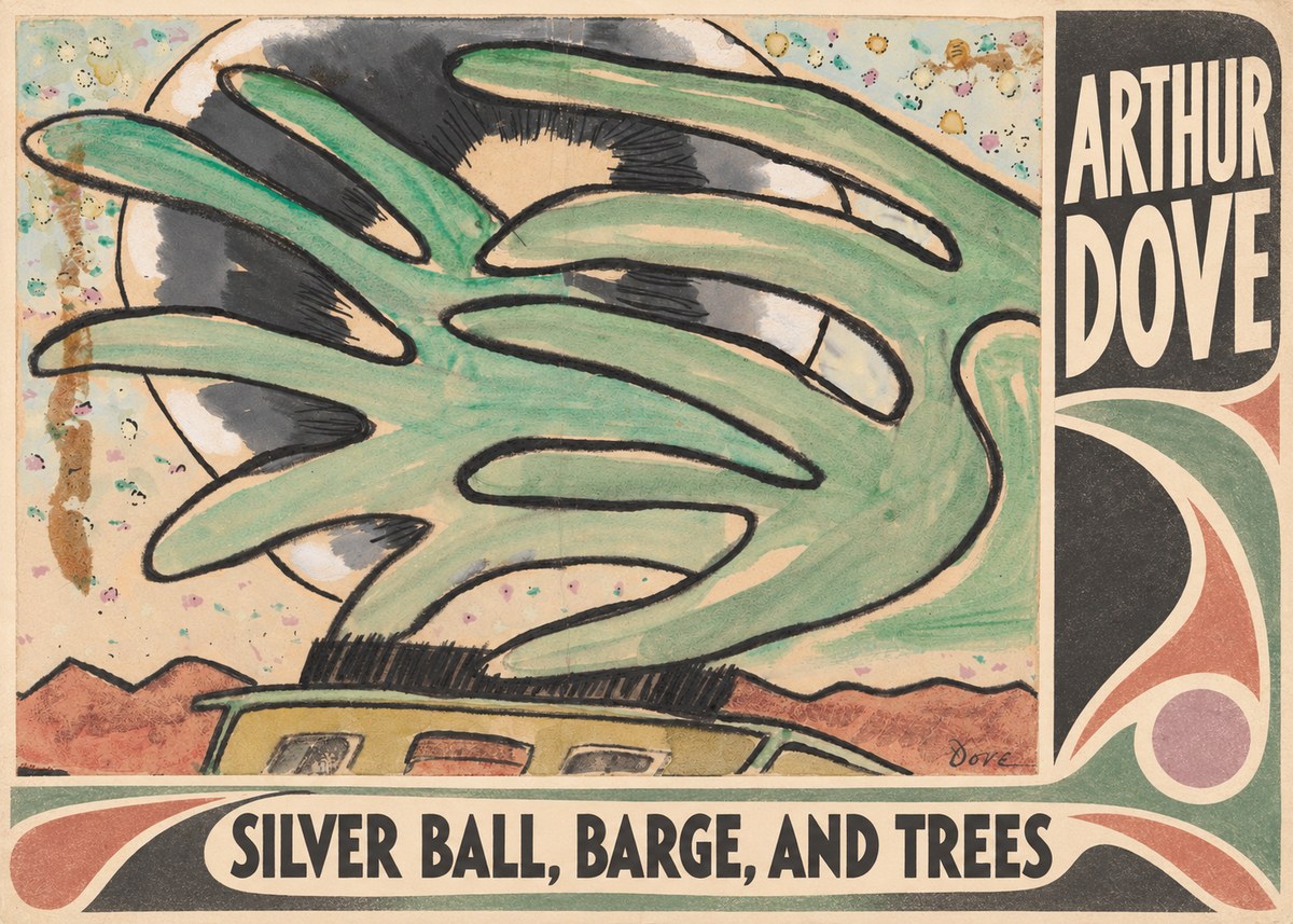 Arthur Dove Silver Ball, Barge, and Trees No3 - Poszter