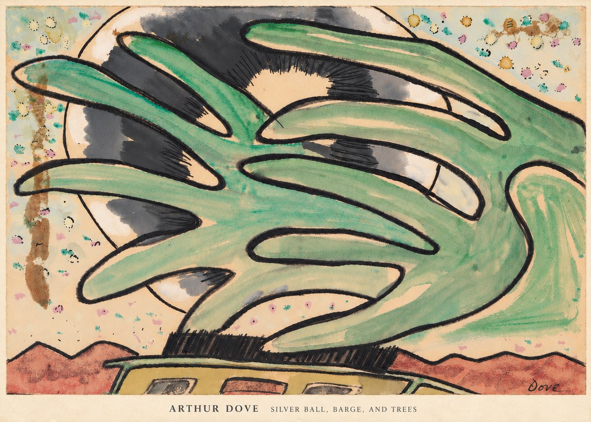 Arthur Dove Silver Ball, Barge, and Trees No6 - Poszter
