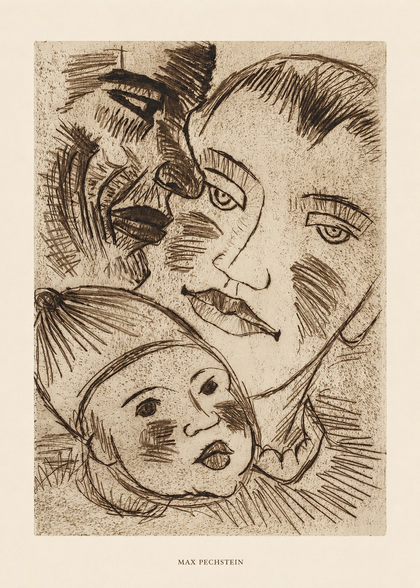 Max Pechstein Fischerfamilie No6 - Poszter