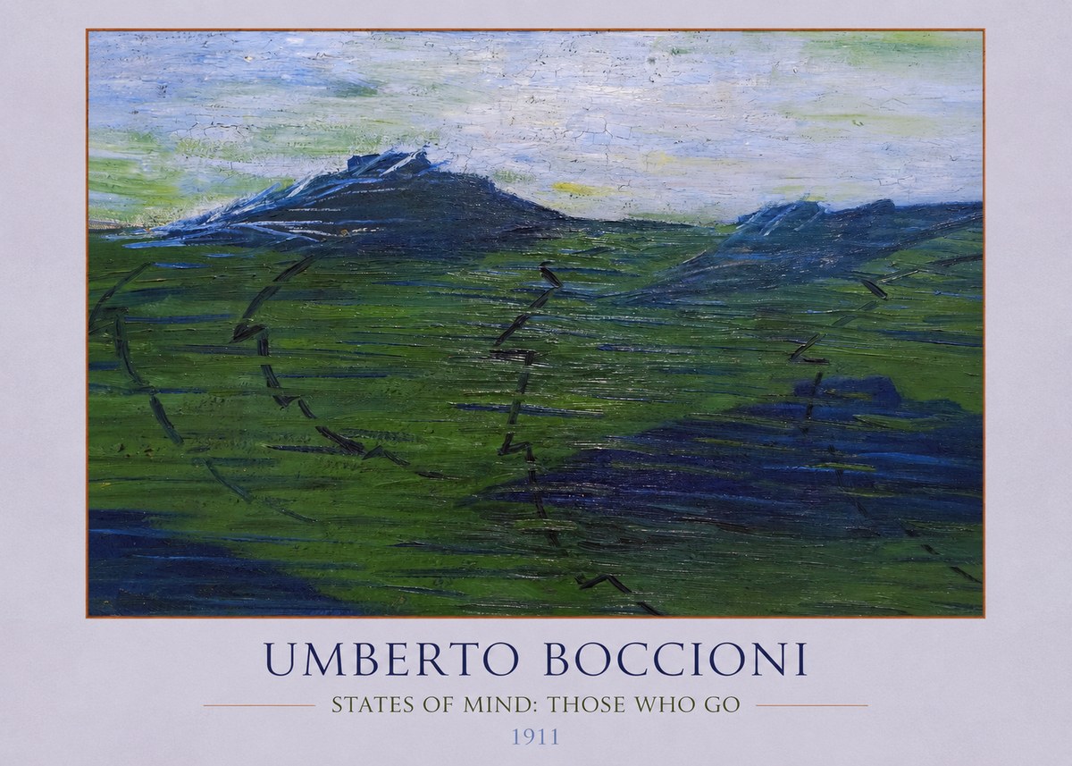 Umberto Boccioni States of Mind: Those Who Go No4 - Poszter