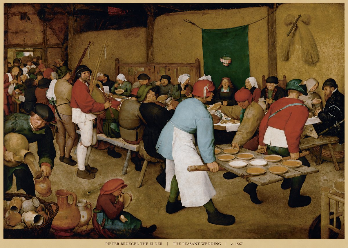 Pieter Bruegel The Peasant Wedding IV No6 - Poszter
