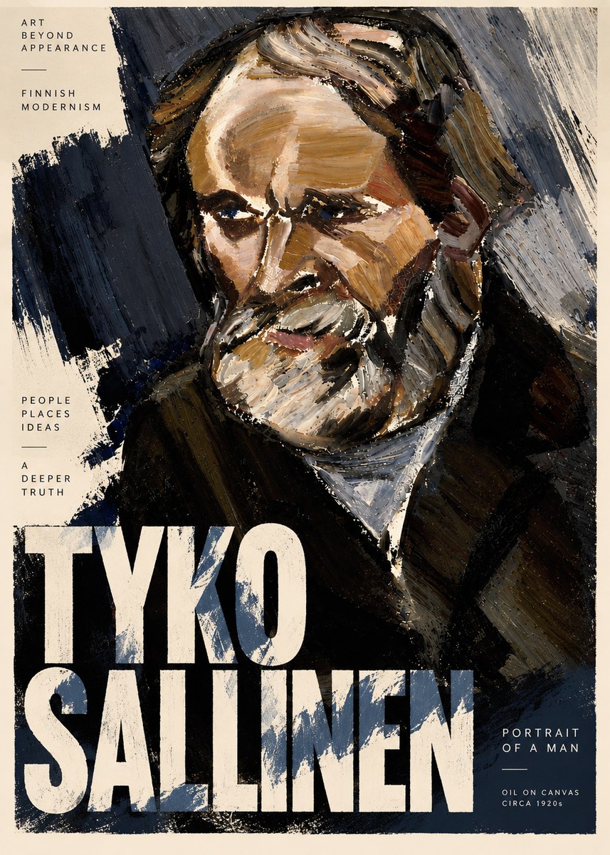 Tyko Sallinen Portrait of a Man III No3 - Poszter