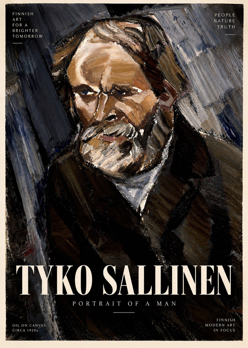 Tyko Sallinen Portrait of a Man III No4 - Poszter