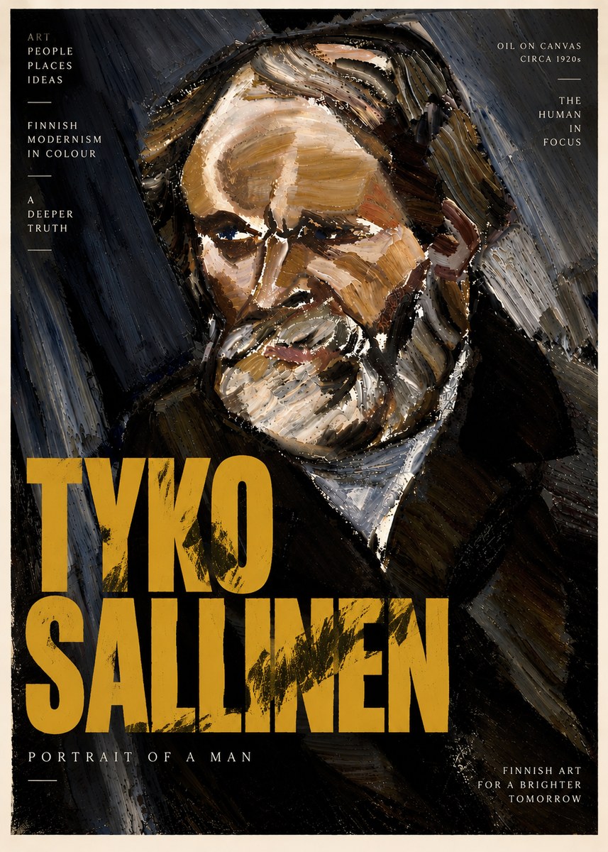 Tyko Sallinen Portrait of a Man III No5 - Poszter