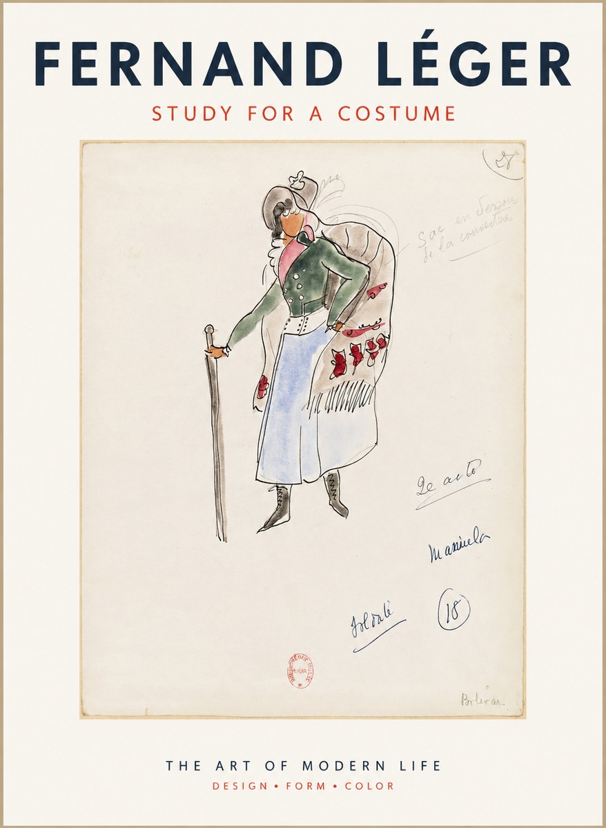 Fernand Léger Study for a Costume No1 - Poszter