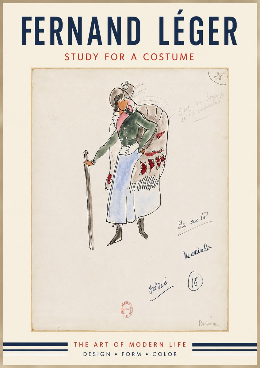 Fernand Léger Study for a Costume No5 - Poszter