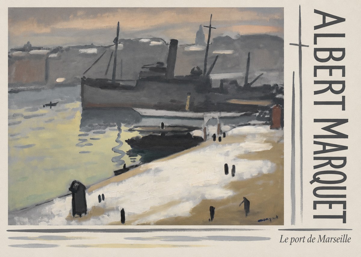 Albert Marquet Le Port De Marseille I No3 - Poszter