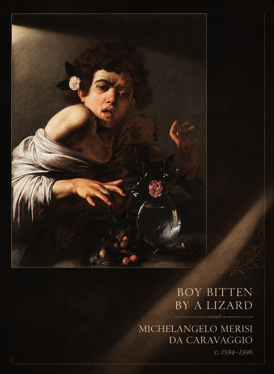 Michelangelo Merisi da Caravaggio Boy Bitten by a Lizard No2 - Poszter