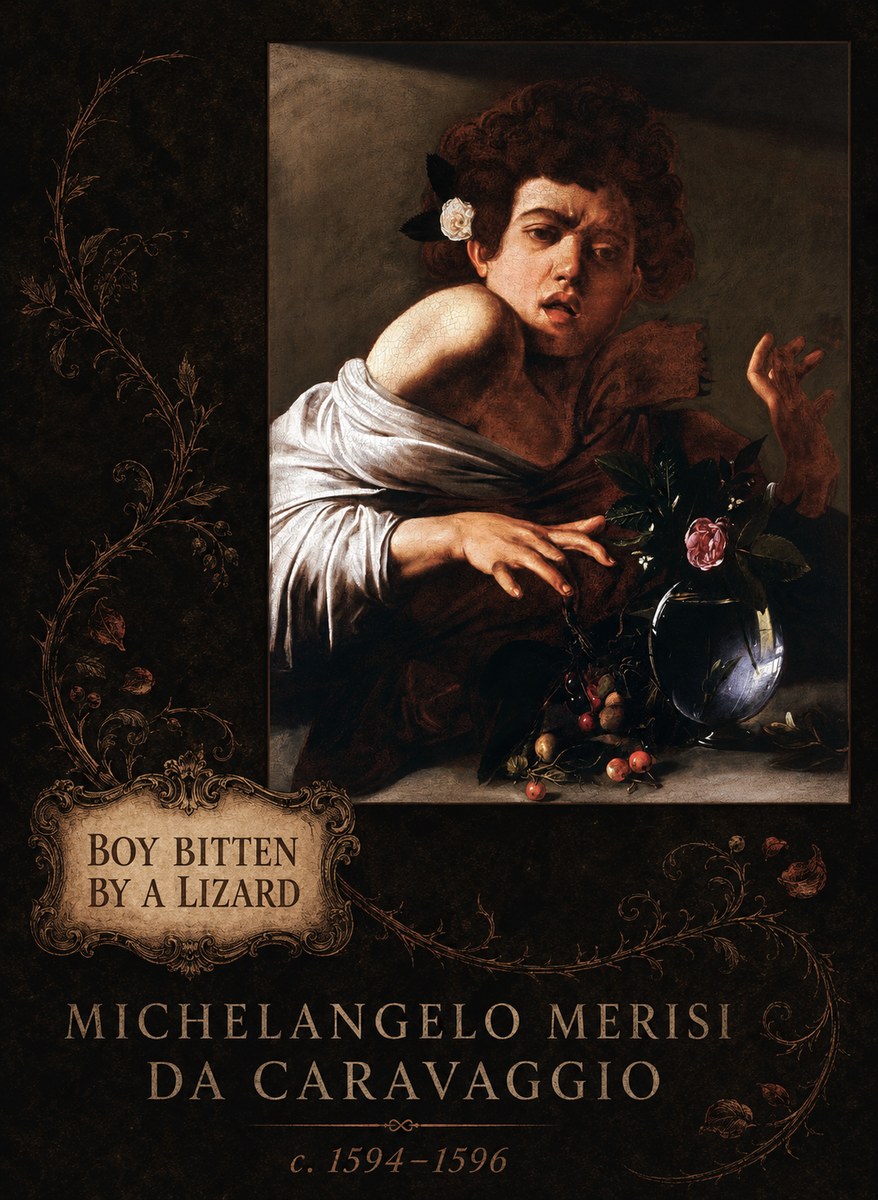 Michelangelo Merisi da Caravaggio Boy Bitten by a Lizard No6 - Poszter