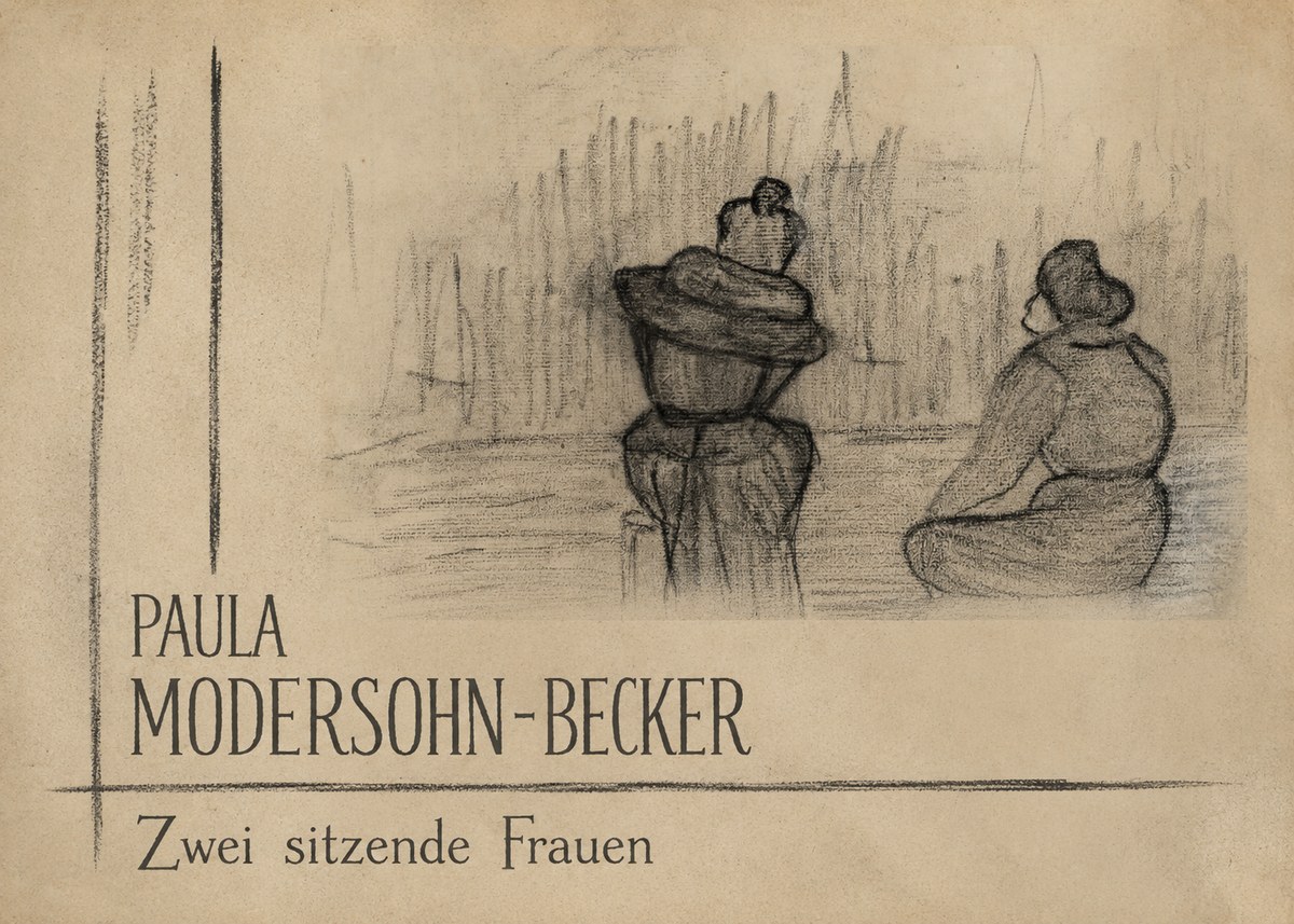 Paula Modersohn-Becker Zwei Sitzende Frauen No2 - Poszter