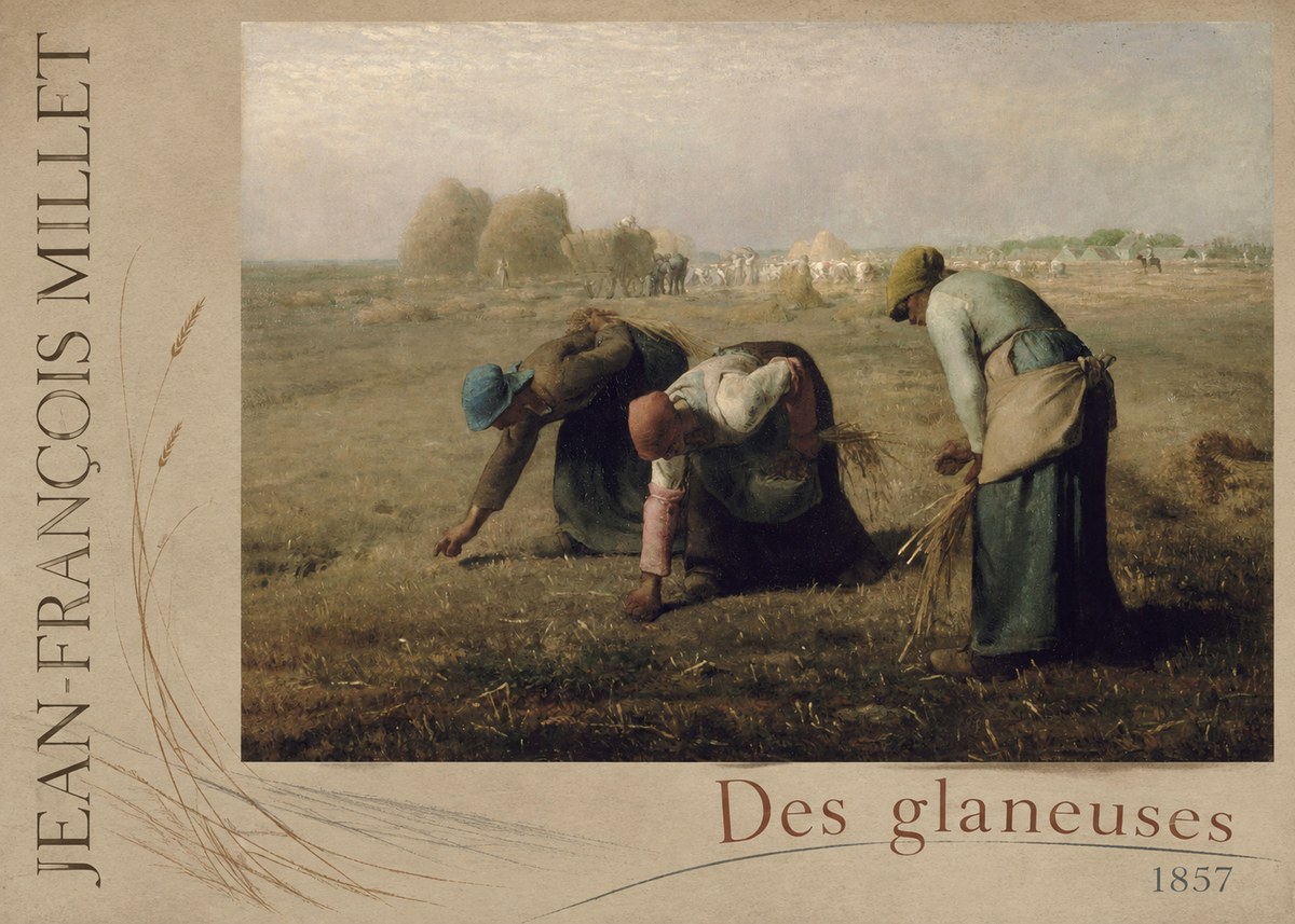 Jean-François Millet Des Glaneuses No3 - Poszter